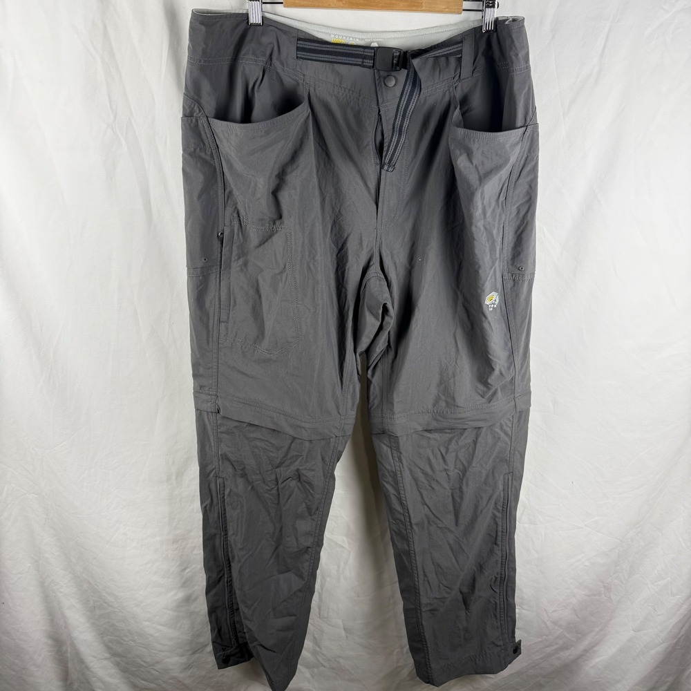 Mountain Hardwear Men's Gray Convertible Hiking Pants XXL Lightweight Gorpcore